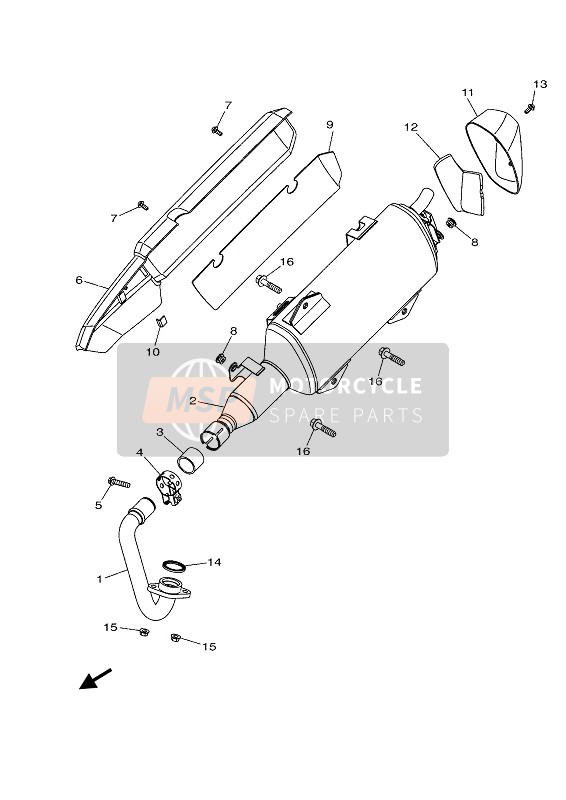 Yamaha XMAX 300 2020 Scarico per un 2020 Yamaha XMAX 300